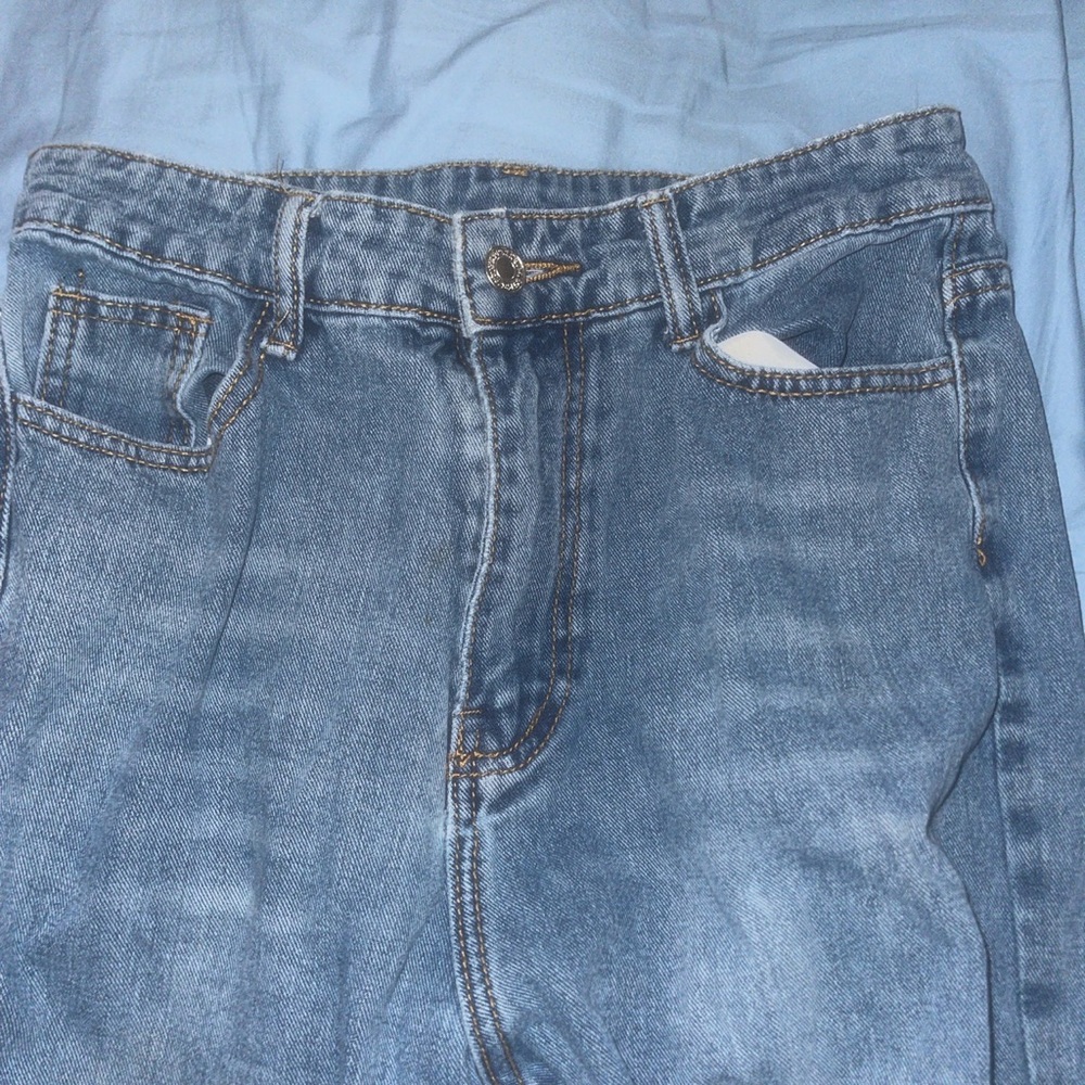 Shein blue jeans.